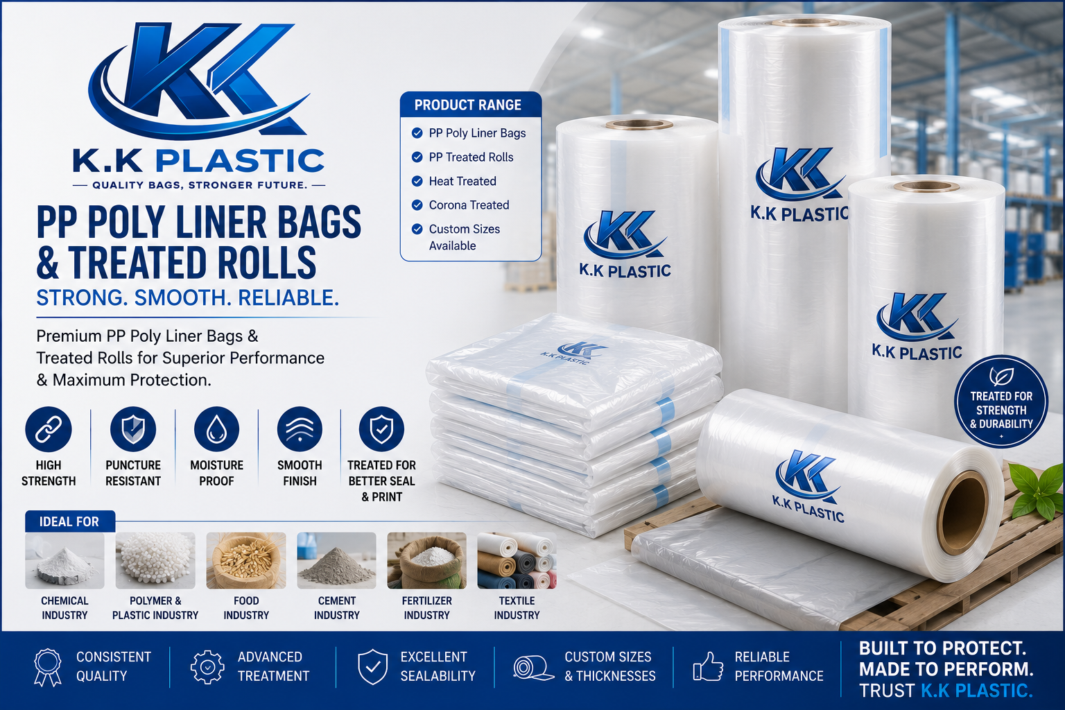 PP Poly Liner Bags & Treated Rolls