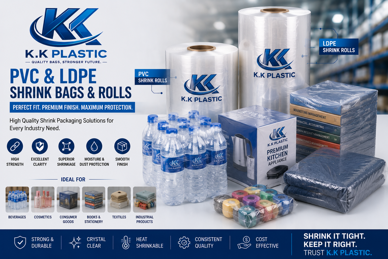 PVC and LDPE Shrink Bags & Rolls